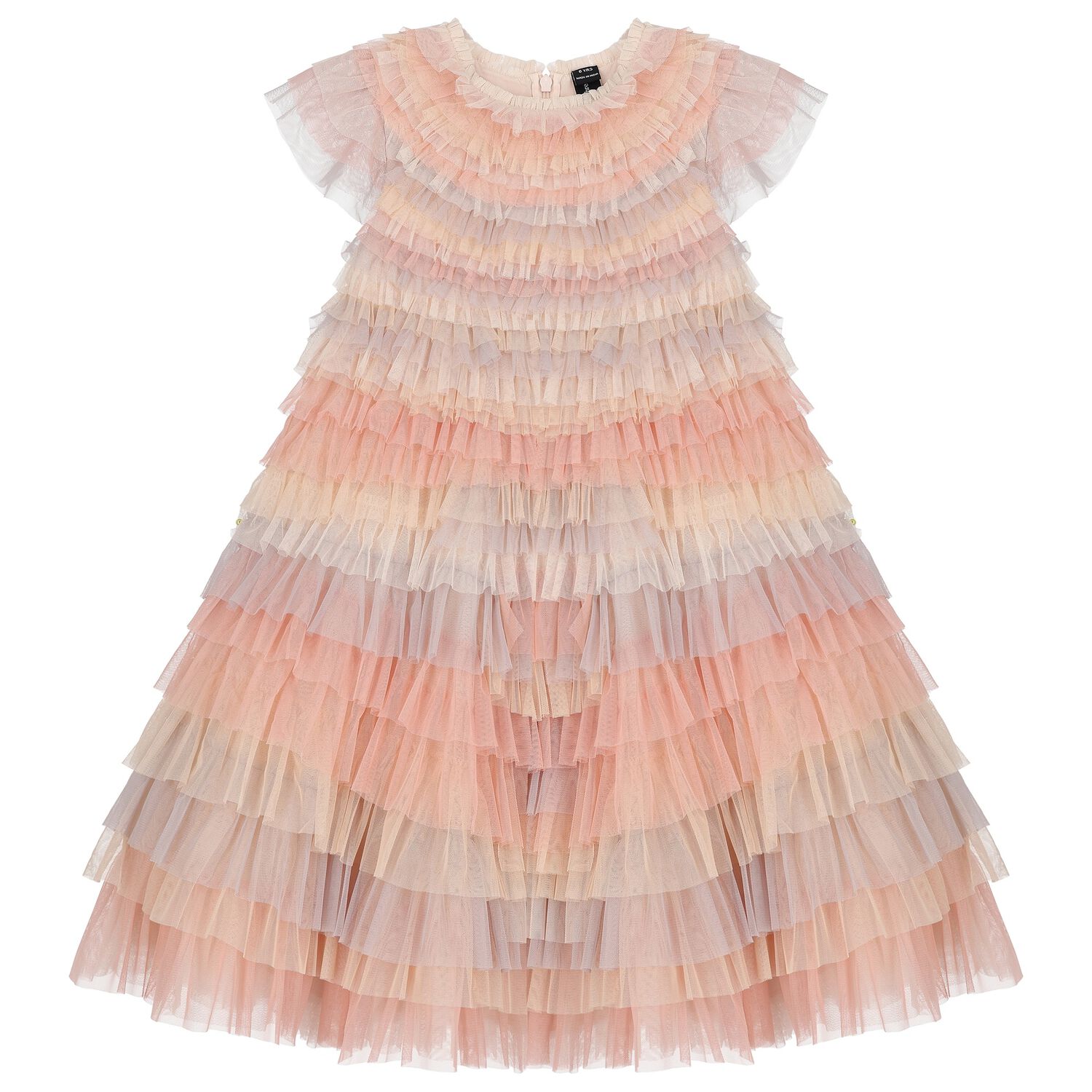 Girls Pink Layered Dress, 1, hi-res image number null