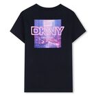 Girls Navy Blue Logo T-Shirt, 1, hi-res