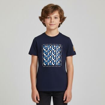 Boys Navy Blue Logo T-Shirt