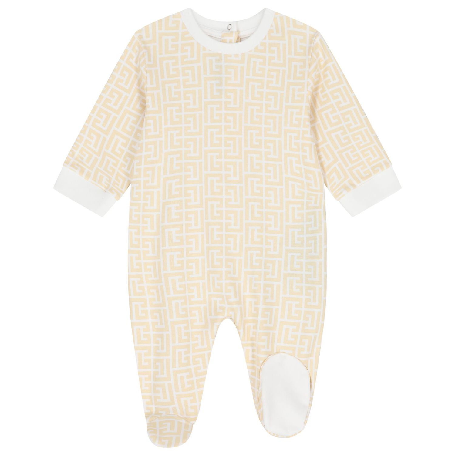 White & Gold Logo Babygrow Gift Set, 1, hi-res