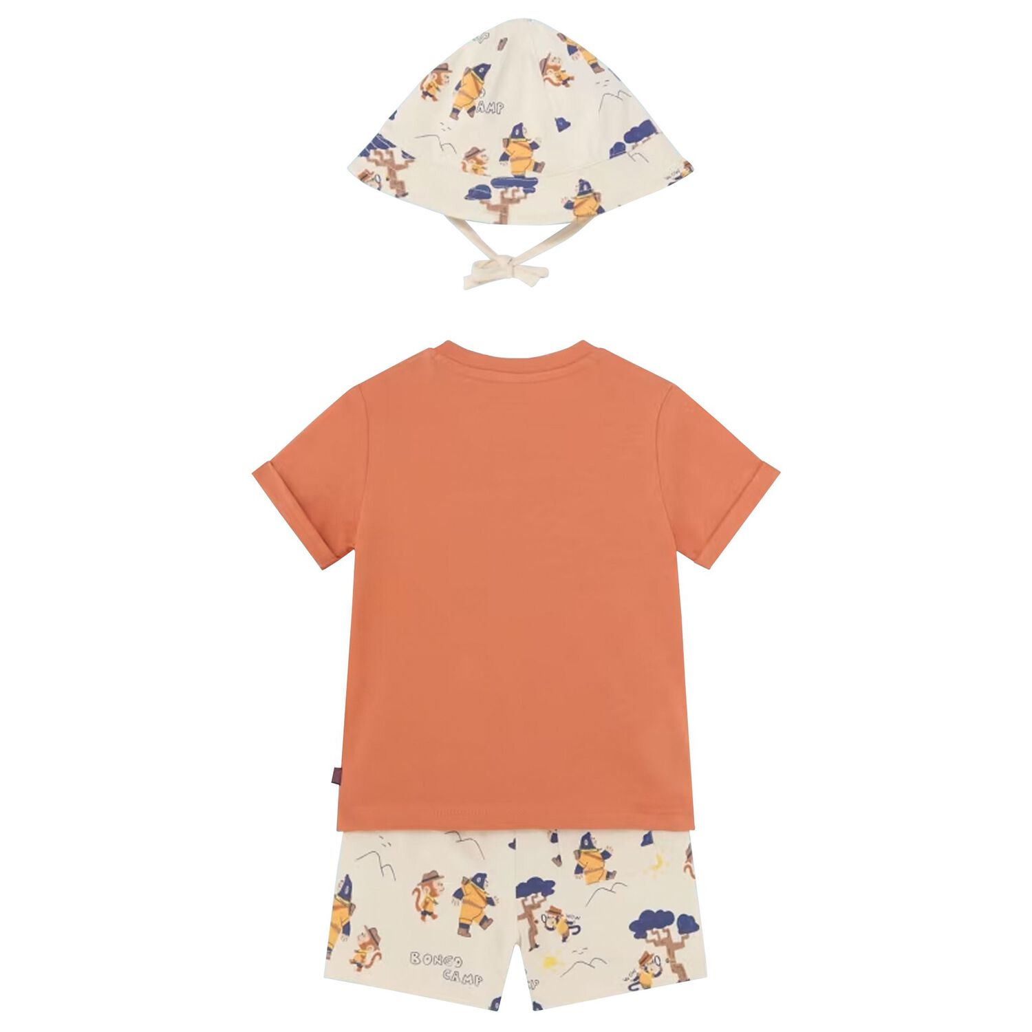 Younger Boys Orange & Ivory Shorts Set, 2, hi-res image number null