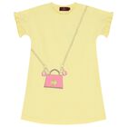 Girls Yellow Logo Bag Dress, 1, hi-res