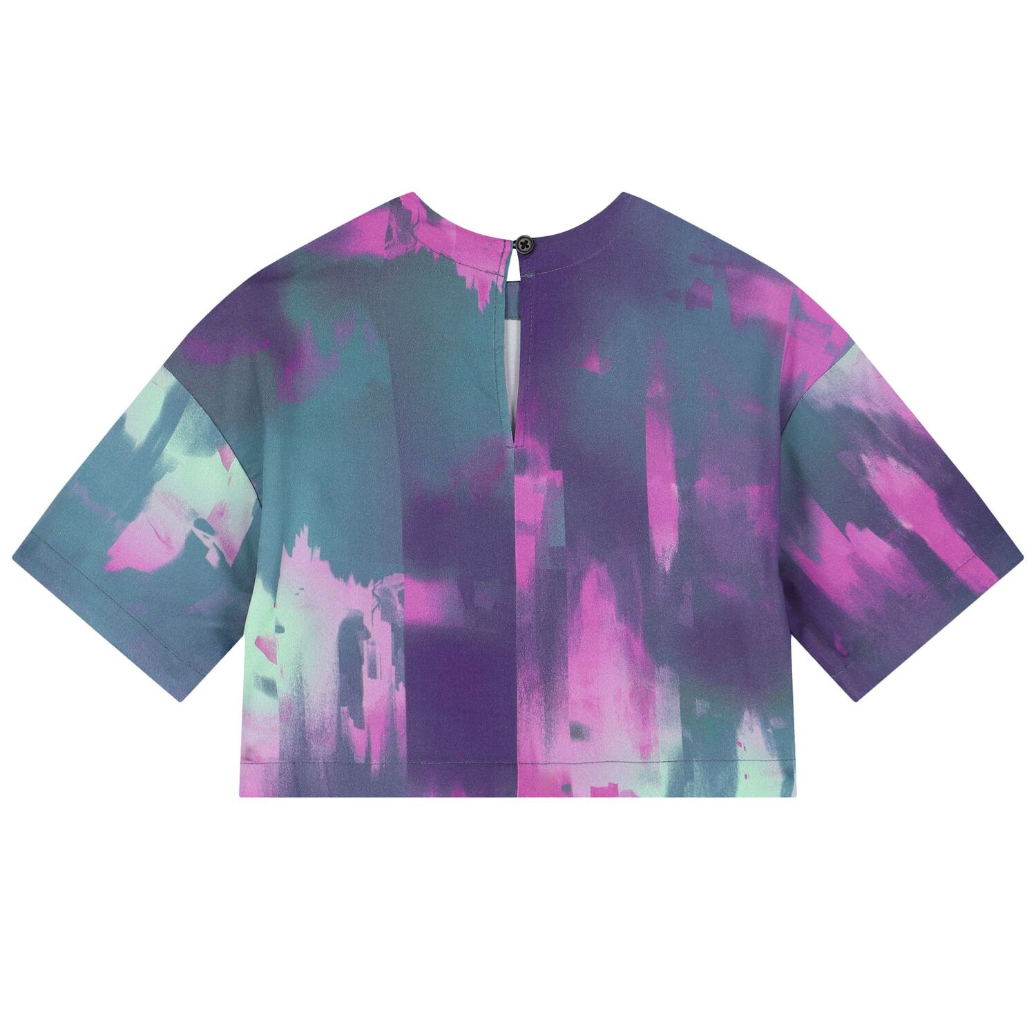 Girls Purple & Blue Logo T-Shirt, 1, hi-res