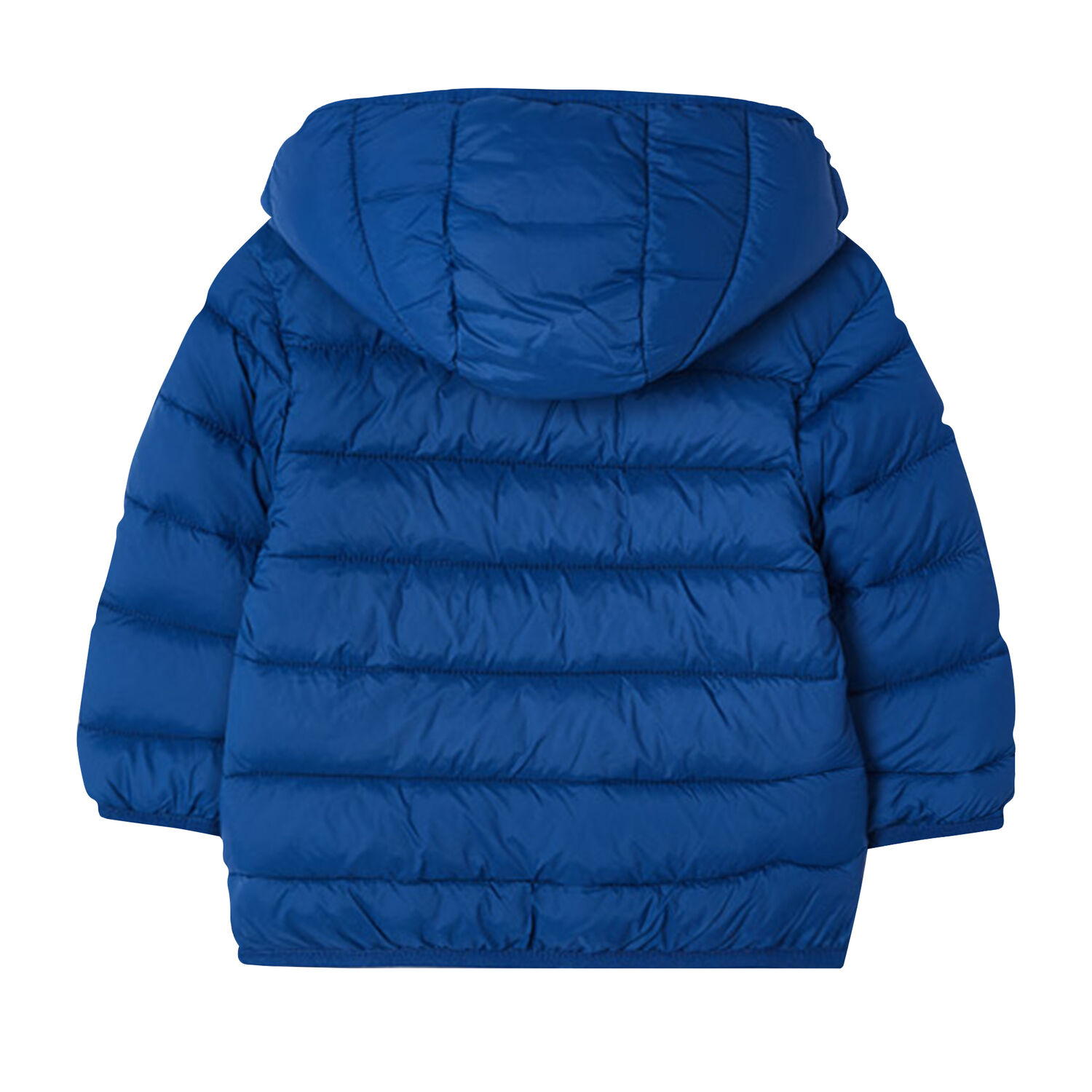 Younger Boys Blue Puffer Jacket, 1, hi-res