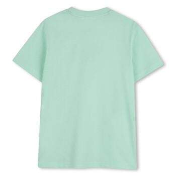 Boys Mini Me Green Logo T-Shirt