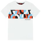 Boys White Logo T-Shirt, 1, hi-res