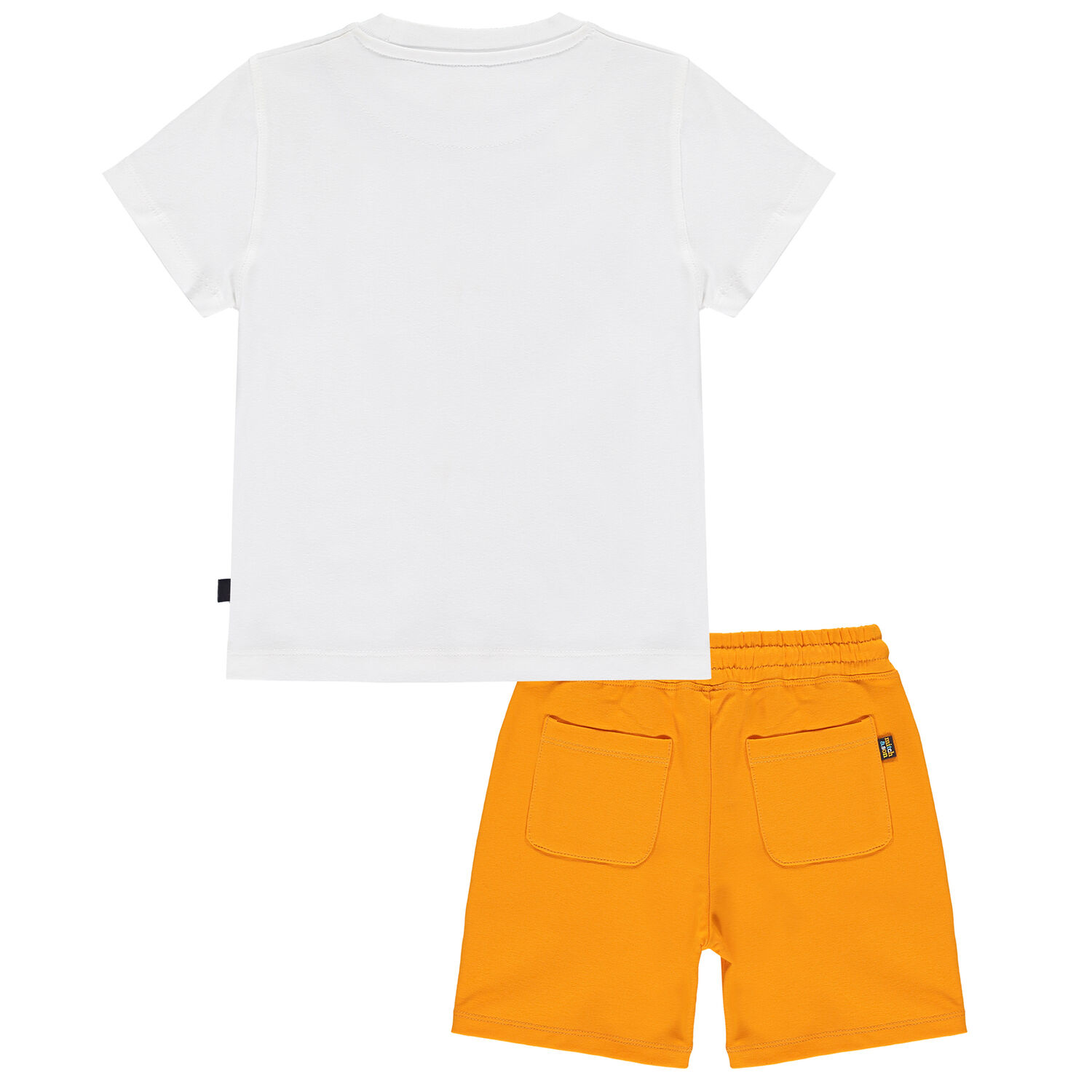Boys White & Orange Trophy Shorts Set, 1, hi-res
