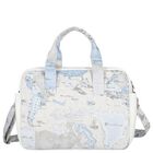 Blue & Grey Geo Map Baby Changing Bag, 1, hi-res