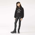 Girls Black Logo Sweatshirt, 1, hi-res