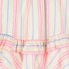 Girls Multi-Coloured Stripes Embellished Dress, 1, hi-res