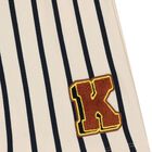 Boys Ivory & Black Logo Striped Shorts, 1, hi-res