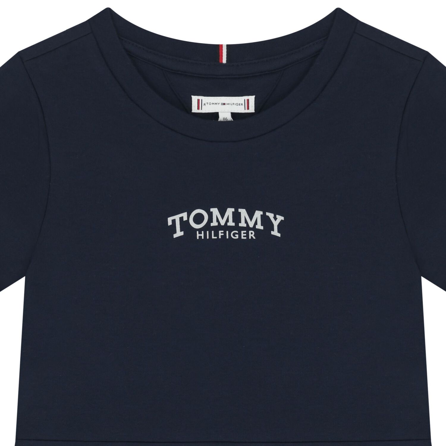 Girls Navy Blue Logo Dress, 1, hi-res