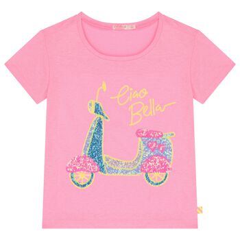 Girls Pink Sequin T-Shirt