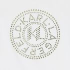 Girls White & Gold Rhinestone Logo T-Shirt, 1, hi-res