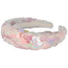 Girls Pink Sequins Headband, 1, hi-res