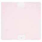 Baby Girls White & Pink Quilted Blanket, 2, hi-res