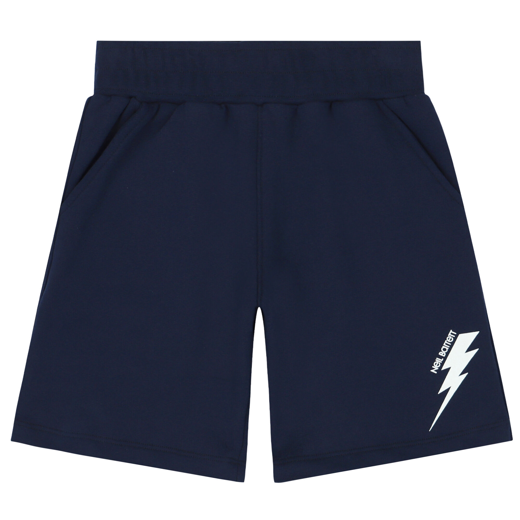Neil Barrett Boys Navy Thunderbolt Logo Shorts Junior Couture UK