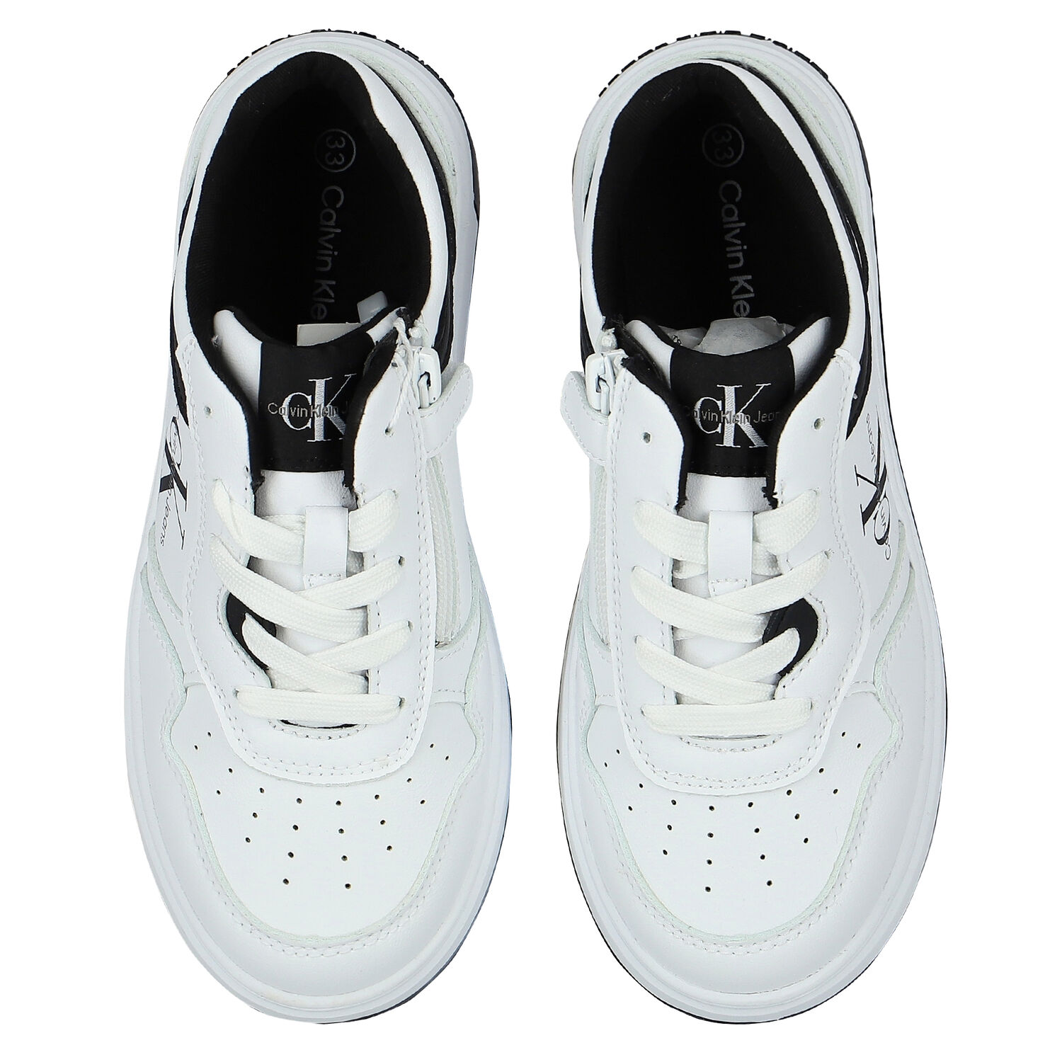 White Logo Trainers, 1, hi-res