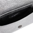 Girls Metallic Silver Ikonik Karl Logo Handbag, 1, hi-res