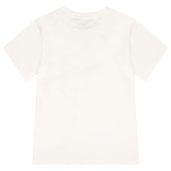 Girls Ivory Bag Logo T-Shirt