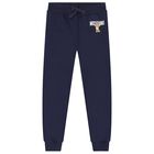 Navy Blue Teddy Bear Logo Joggers, 1, hi-res
