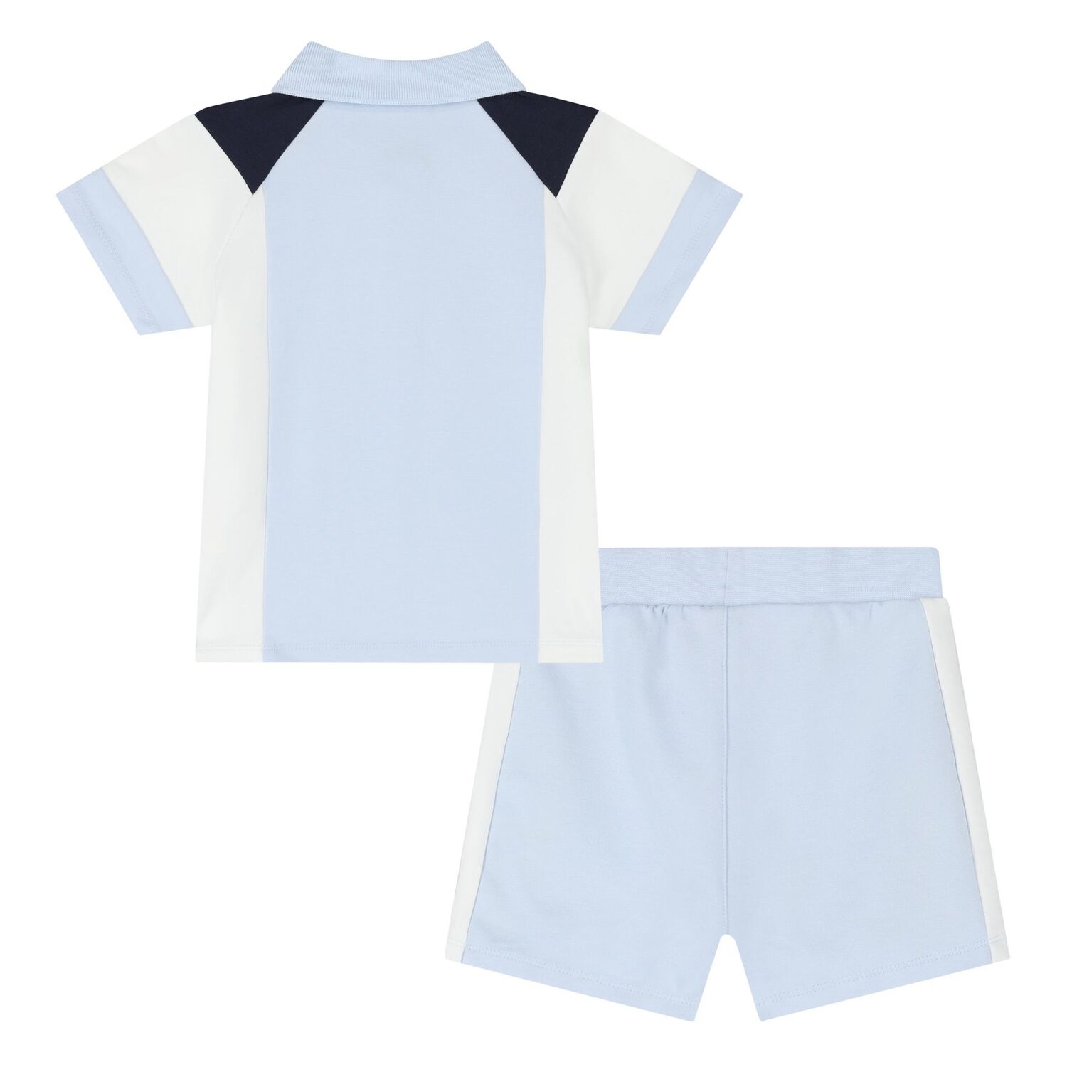 Baby Boys Blue Logo Shorts Set, 1, hi-res