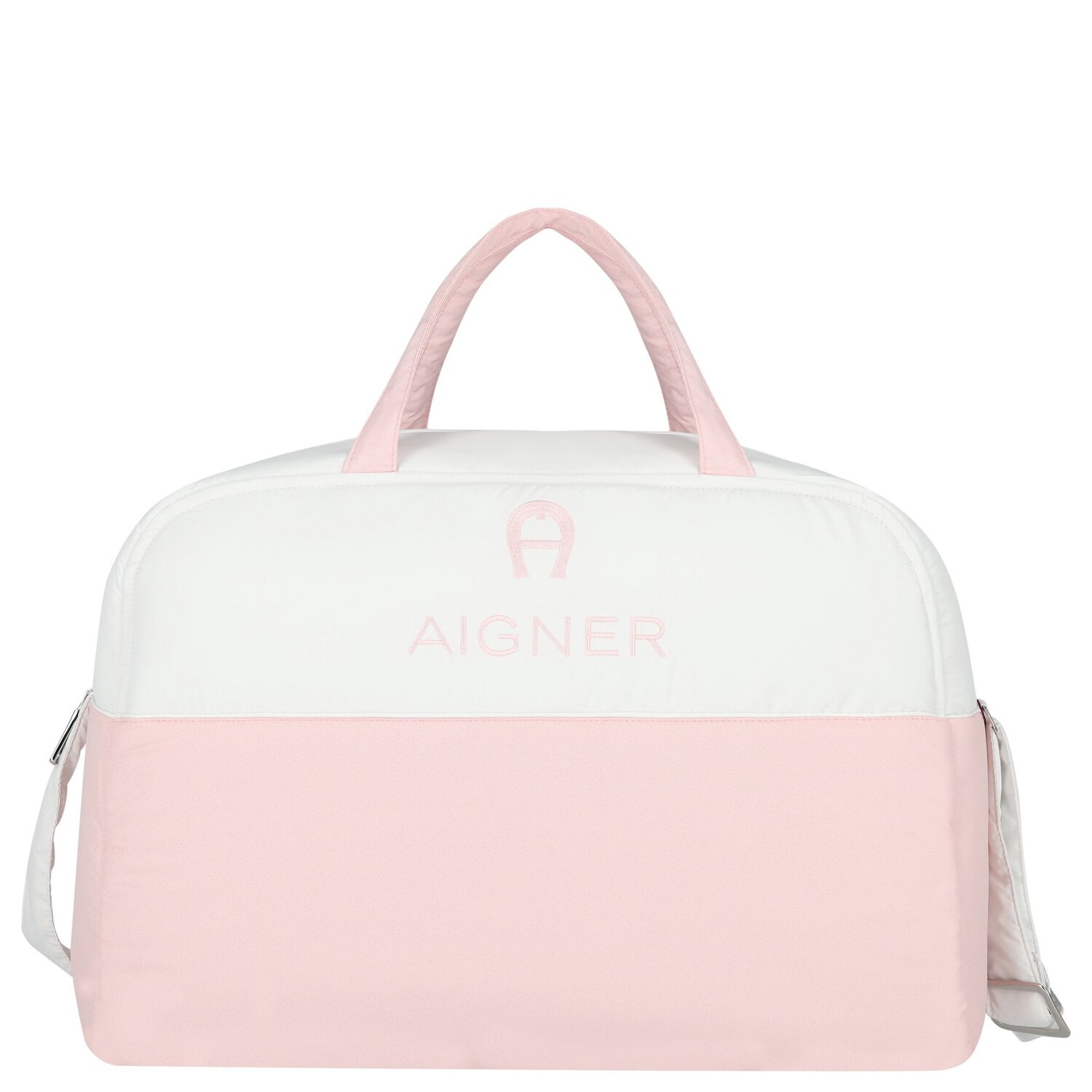 White & Pink Logo Baby Changing Bag, 3, hi-res