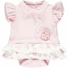 Baby Girls Pink Embellished Bodysuit, 1, hi-res