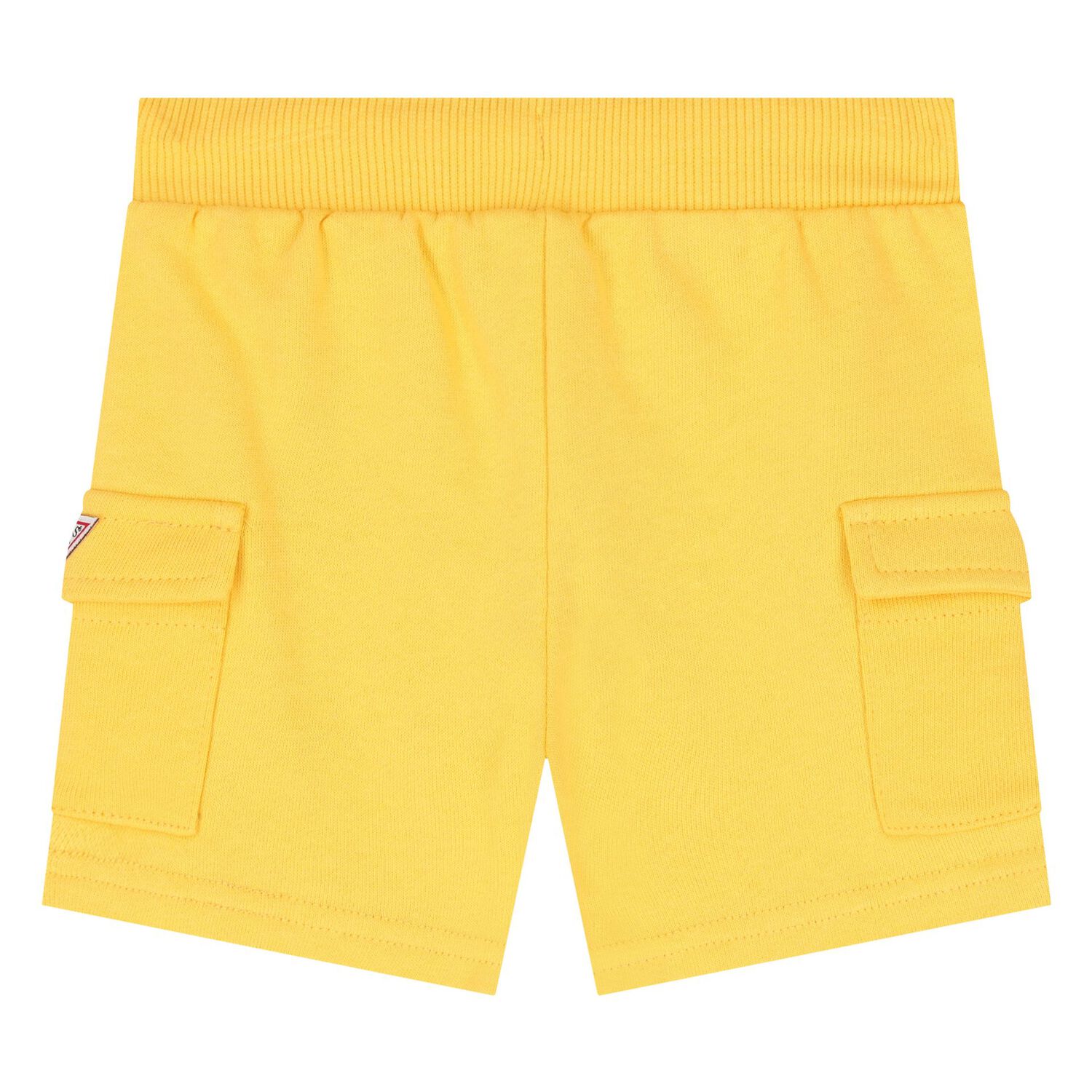 Younger Boys White & Yellow Logo Shorts Set, 1, hi-res