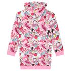 Girls Pink Logo Hooded Dress, 1, hi-res
