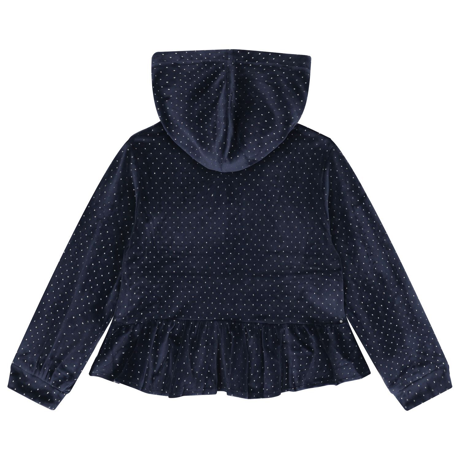 Girls Navy Blue Velour Tracksuit Set  ( 3 Piece ), 1, hi-res