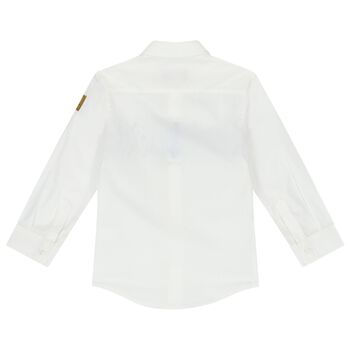 Boys White Logo Shirt