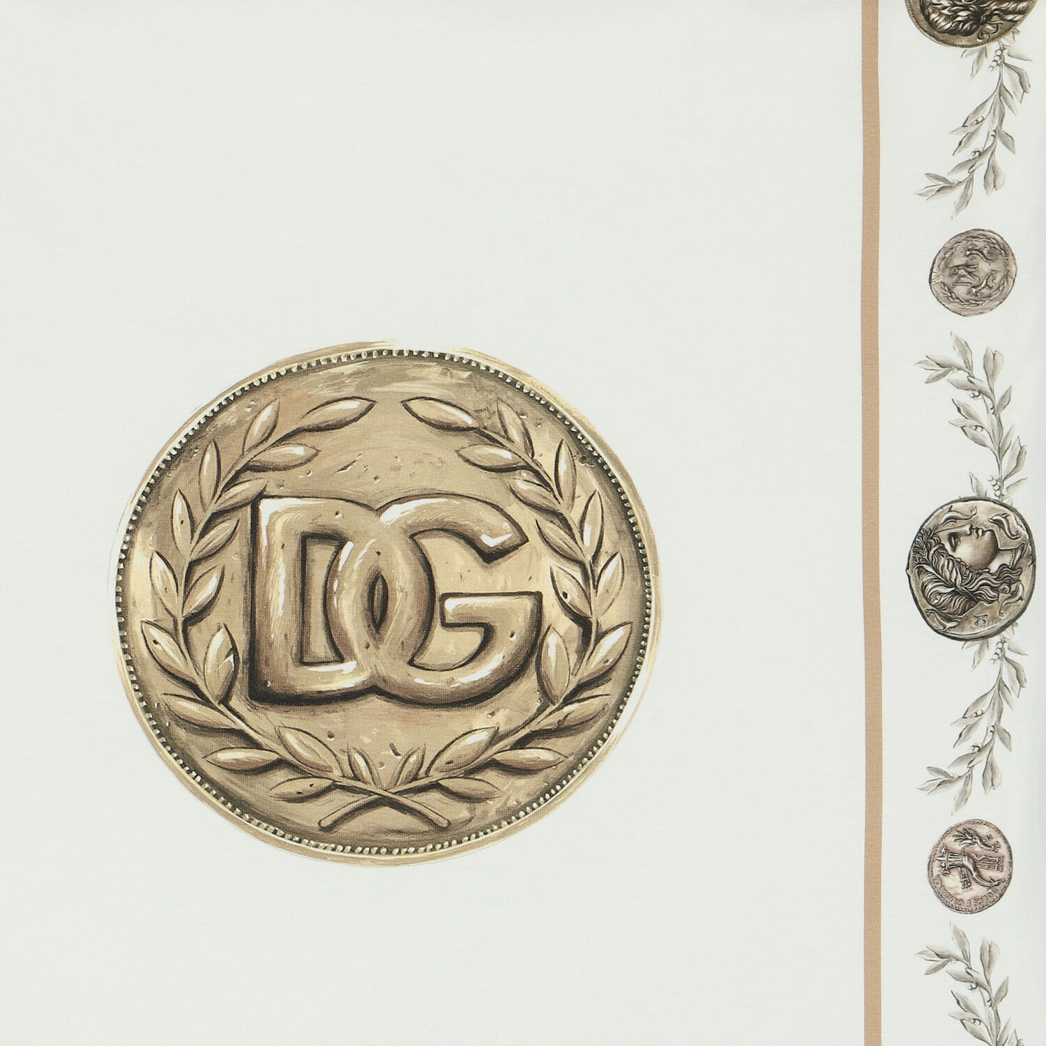 White & Beige Coin Logo Baby Nest, 1, hi-res image number null