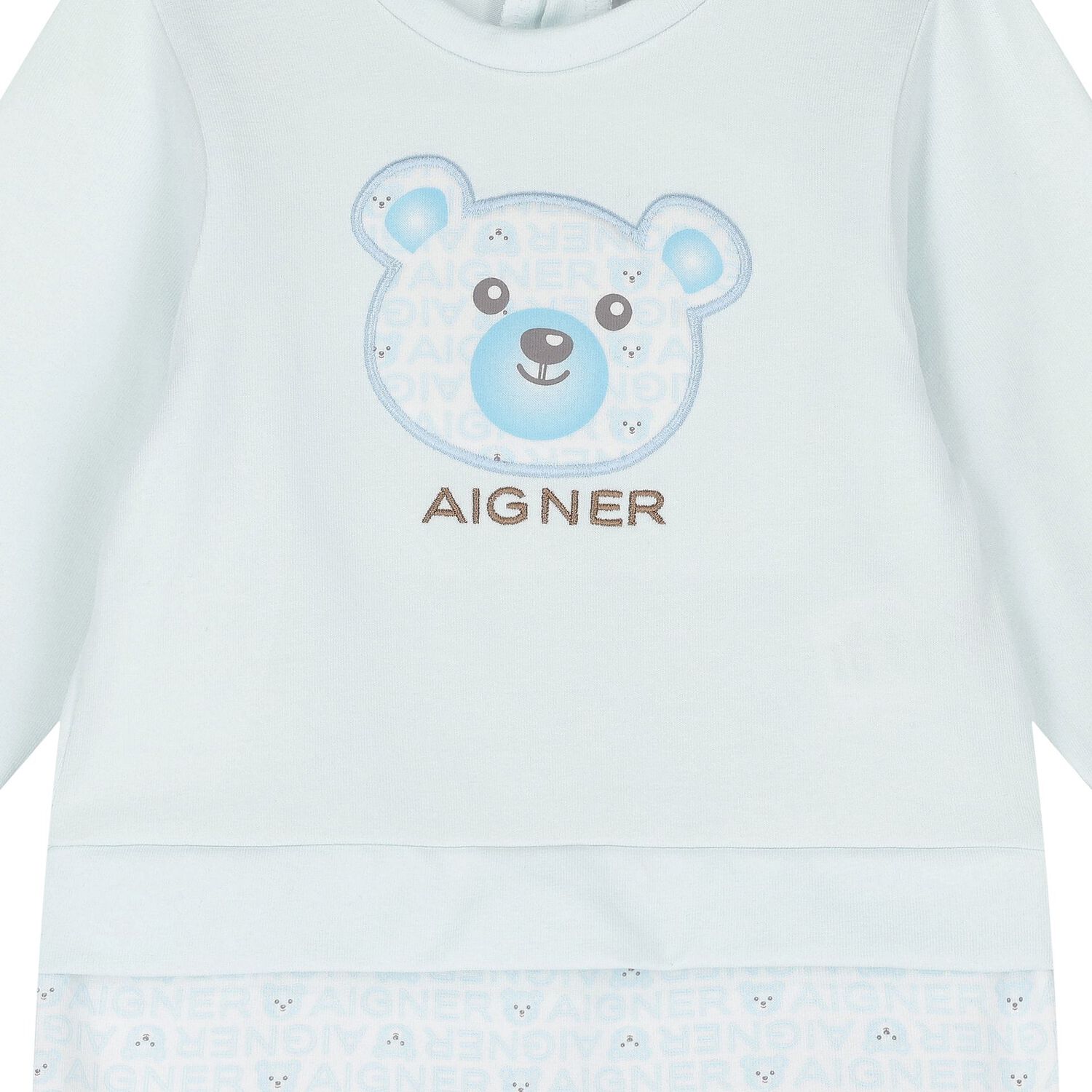 Baby Boys Blue Teddy Bear Babygrow, 2, hi-res