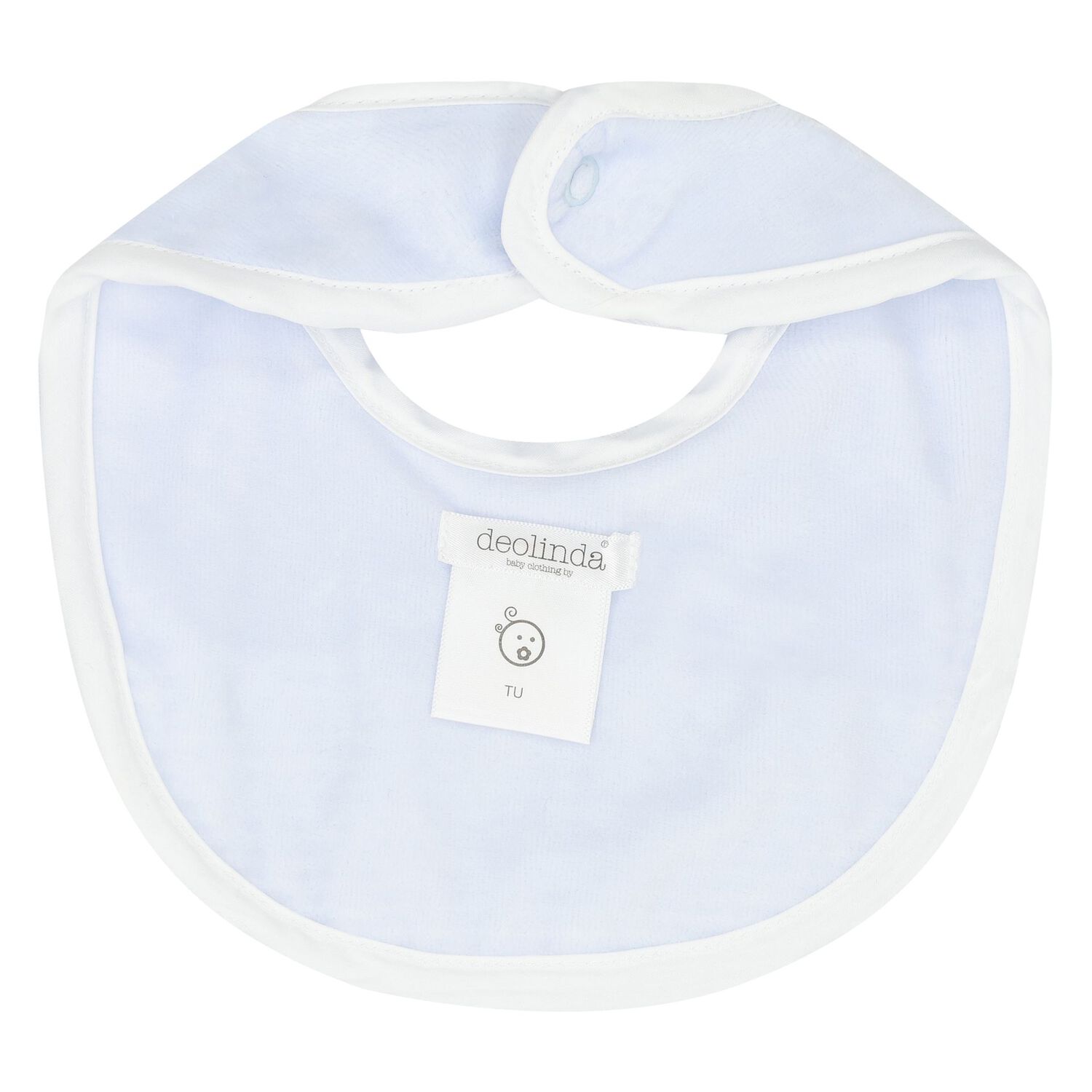 Baby Boys Blue Smocked Bib, 1, hi-res