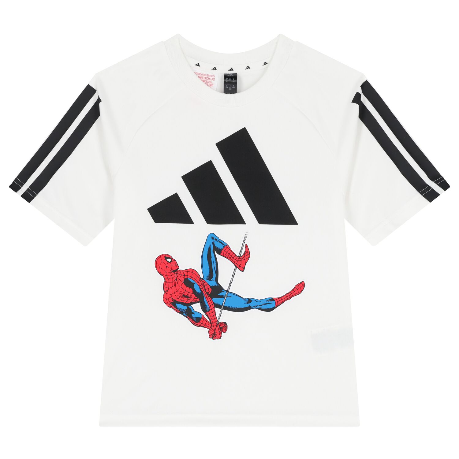 Boys White Marvel Logo T-Shirt, 1, hi-res