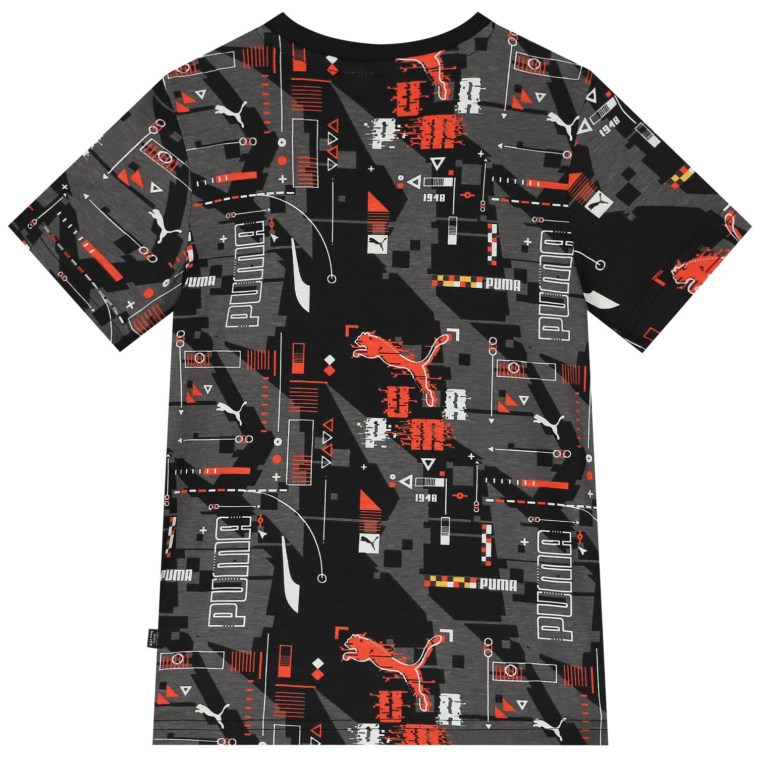 Boys Black Logo T-Shirt, 1, hi-res