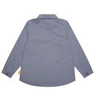 Younger Boys Navy Blue Teddy Shirt, 1, hi-res