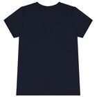 Boys Navy Blue Logo T-Shirt, 2, hi-res