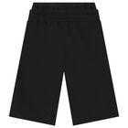 Boys White & Black Logo Shorts Set, 1, hi-res