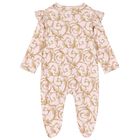 Baby Girls Pink & Gold Babygrow, 1, hi-res