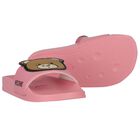 Girls Pink Teddy Bear Logo Sliders, 1, hi-res