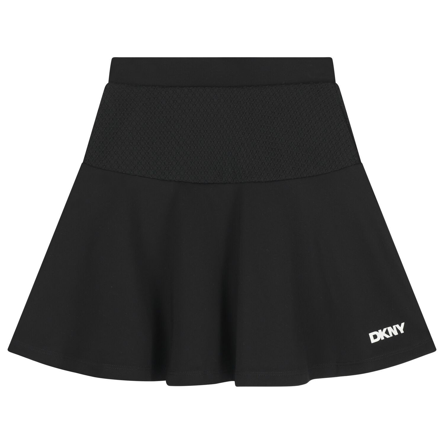 Girls Black Logo Skirt, 1, hi-res