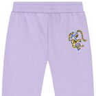 Girls Purple Logo Joggers, 1, hi-res