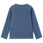 Boys Blue Logo Long Sleeve Top, 5, hi-res