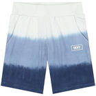 Boys White & Blue Dip-Dye Shorts, 1, hi-res