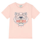Girls Pink Tiger T-Shirt, 2, hi-res