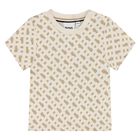 Younger Boys Beige Logo T-Shirt, 1, hi-res