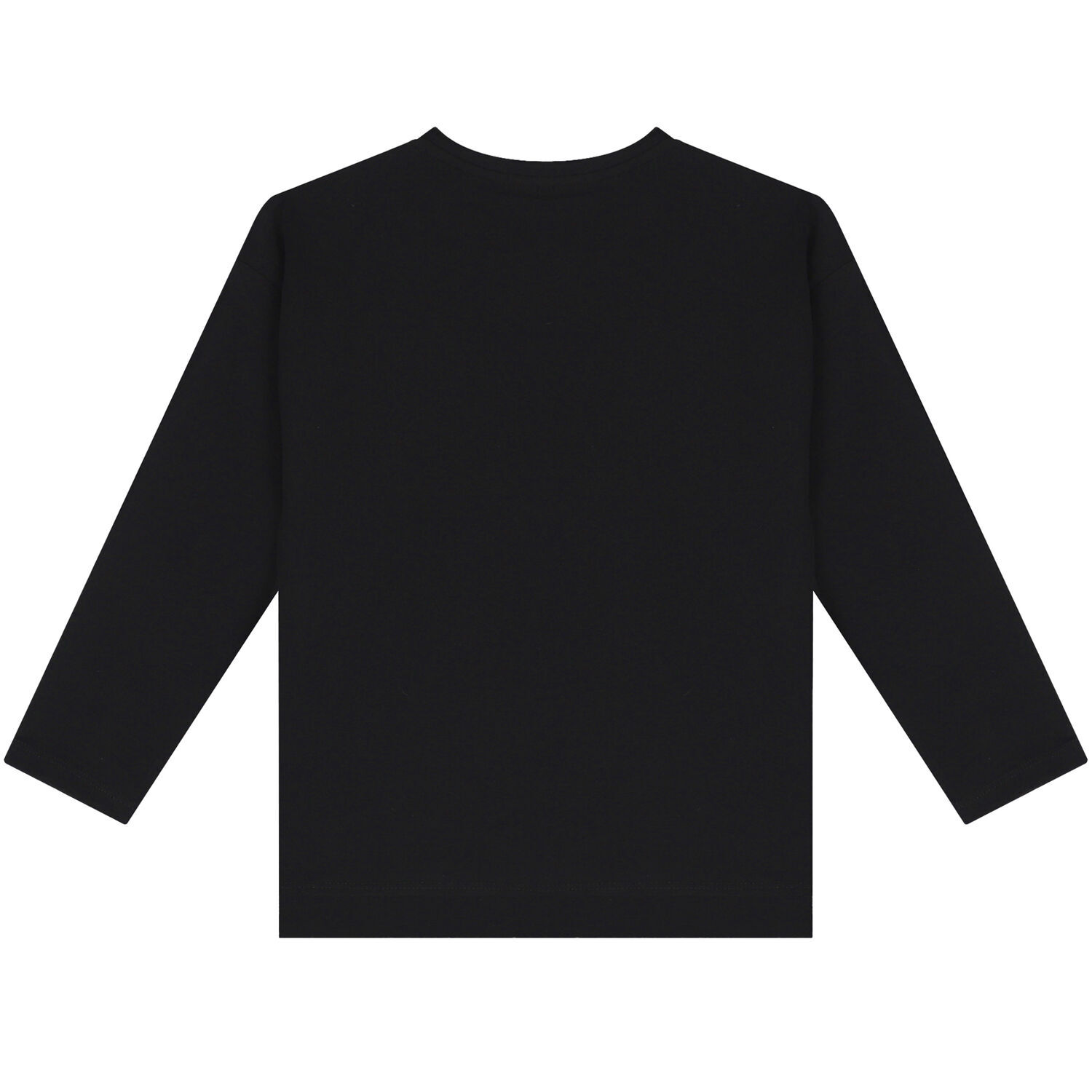 Girls Black Logo Long Sleeve Top, 2, hi-res image number null