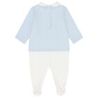Baby Boys Blue & White Logo Babygrow Gift Set, 2, hi-res